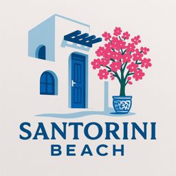 Santorini Beach logo