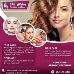 She Glam Beauty Salon logo