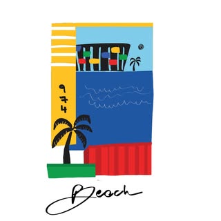 974 Beach logo