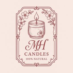 M H Candles logo